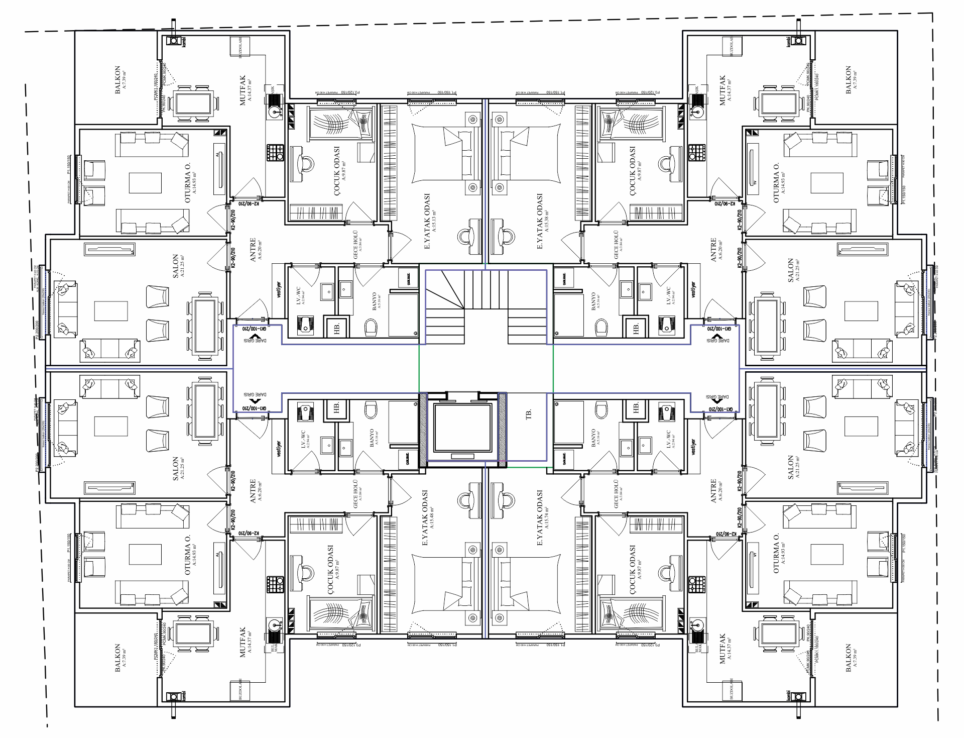 HARMAN MH PROJEDEN SATILIK ULTRA LÜKS 3+1 DAİRELER